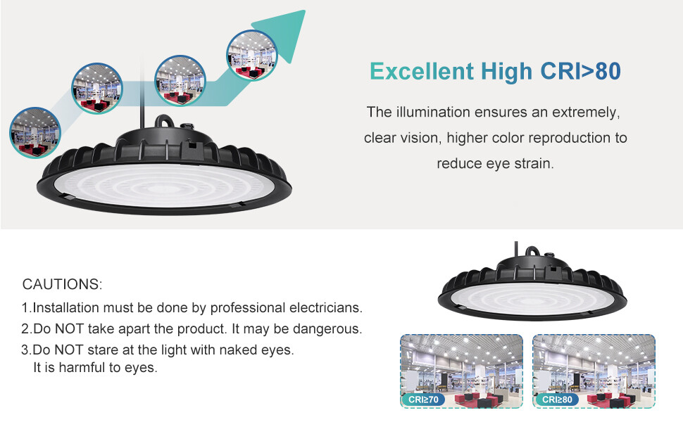 4 Pack 300W UFO Led High Bay Light Industrial Commercial Factory Warehouse Light