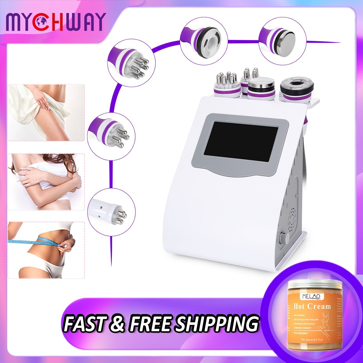 5 in 1 Beauty Machine for Body Massage Facial Skin Care Home & Salon Device