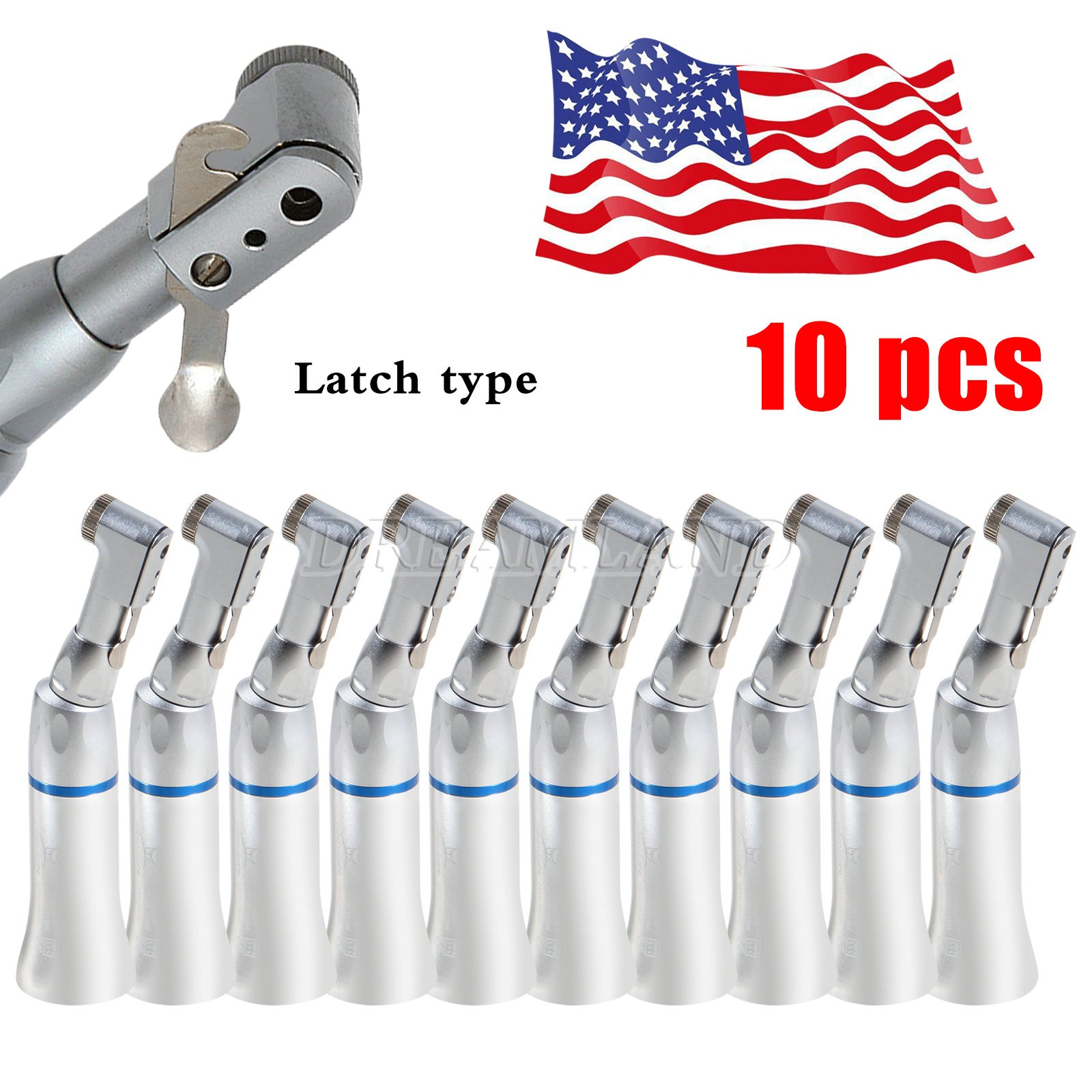 1-10 NSK Type Dental Slow Speed Contra Angle Handpiece Latch E-type contrangulo