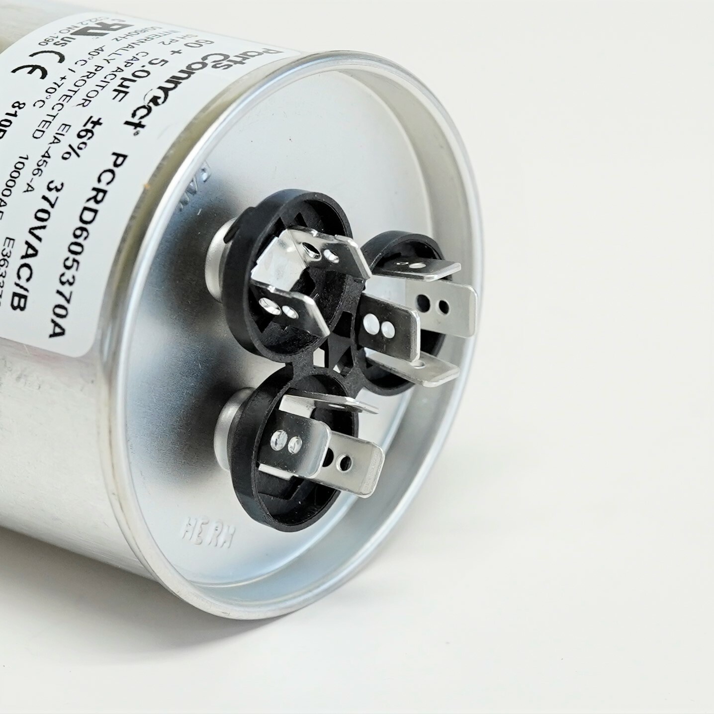 USA Run Capacitor 60 + 5 mfd (uf) 370 Volt Dual Round American Made