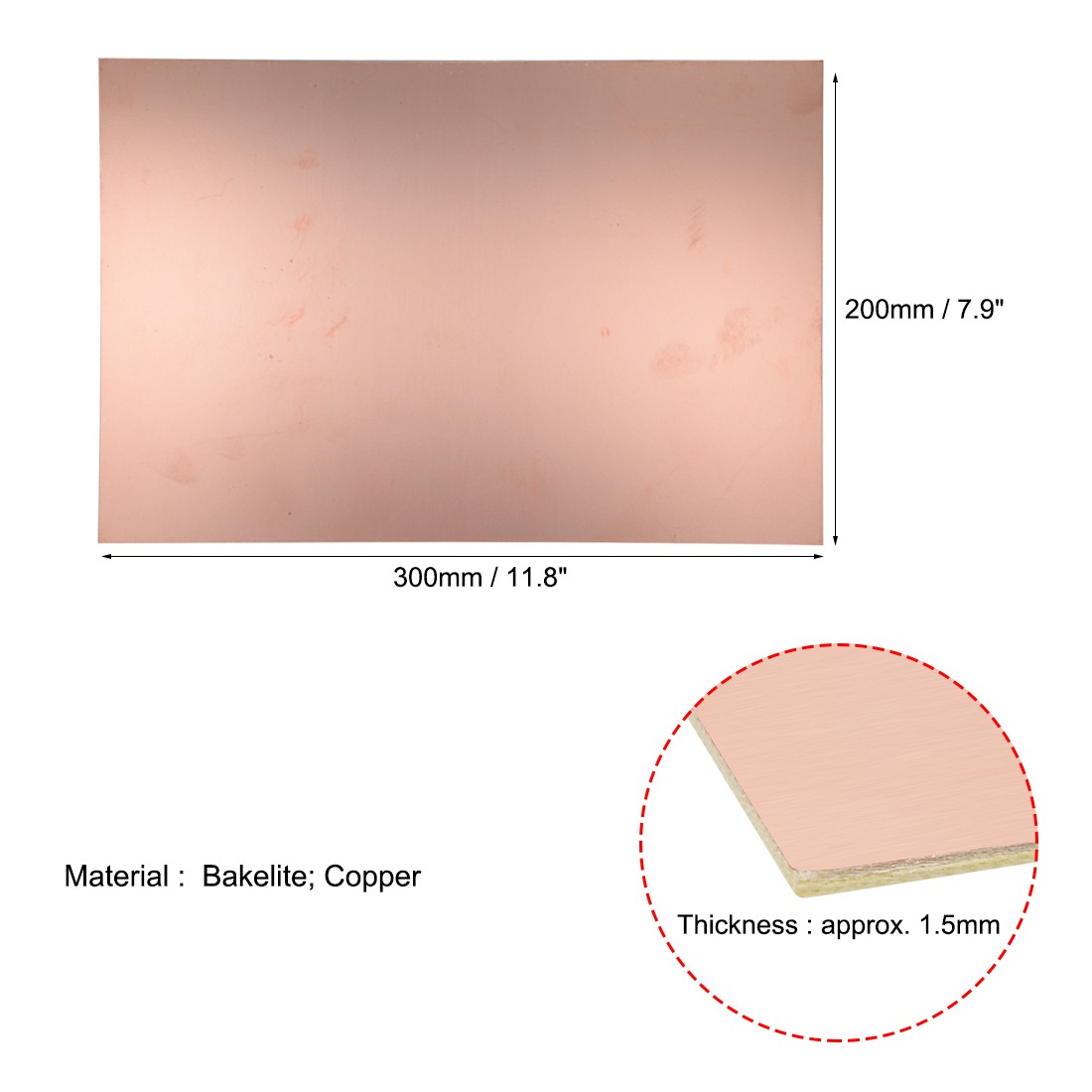 10pcs Single-Sided Copper Clad Laminate PCB Circuit Board 300x200mm