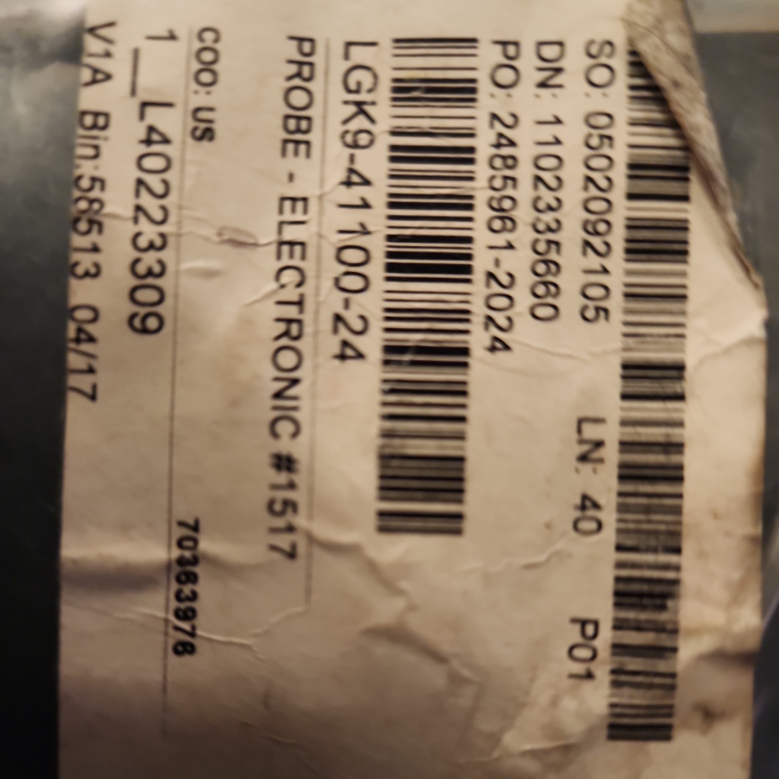 K9-41100-24 Lang Probe – Electronic #1517 Genuine OEM LGK9-41100-24