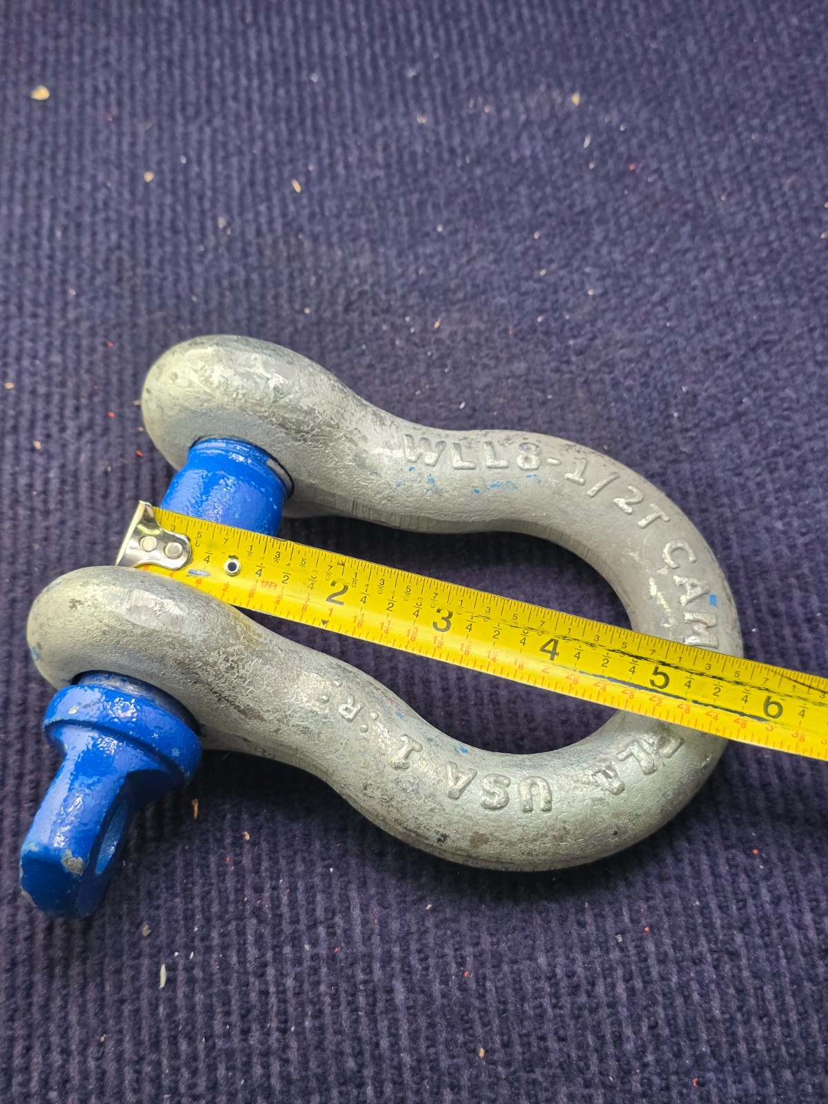 Campbell WLL8-1/2T: 1″ Screw Pin Anchor Shackle 8-1/2 Ton Working Load Limit