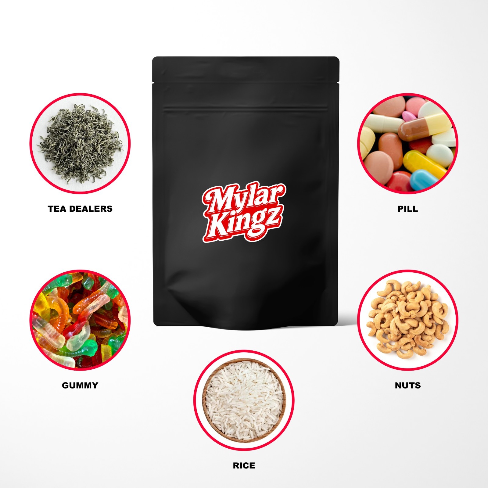 Mylar3.5 bags 10 OR MORE RANDOM DESIGNS 3.5gram 100PCS/PACK ZIPLOCK SMELL-PROOF