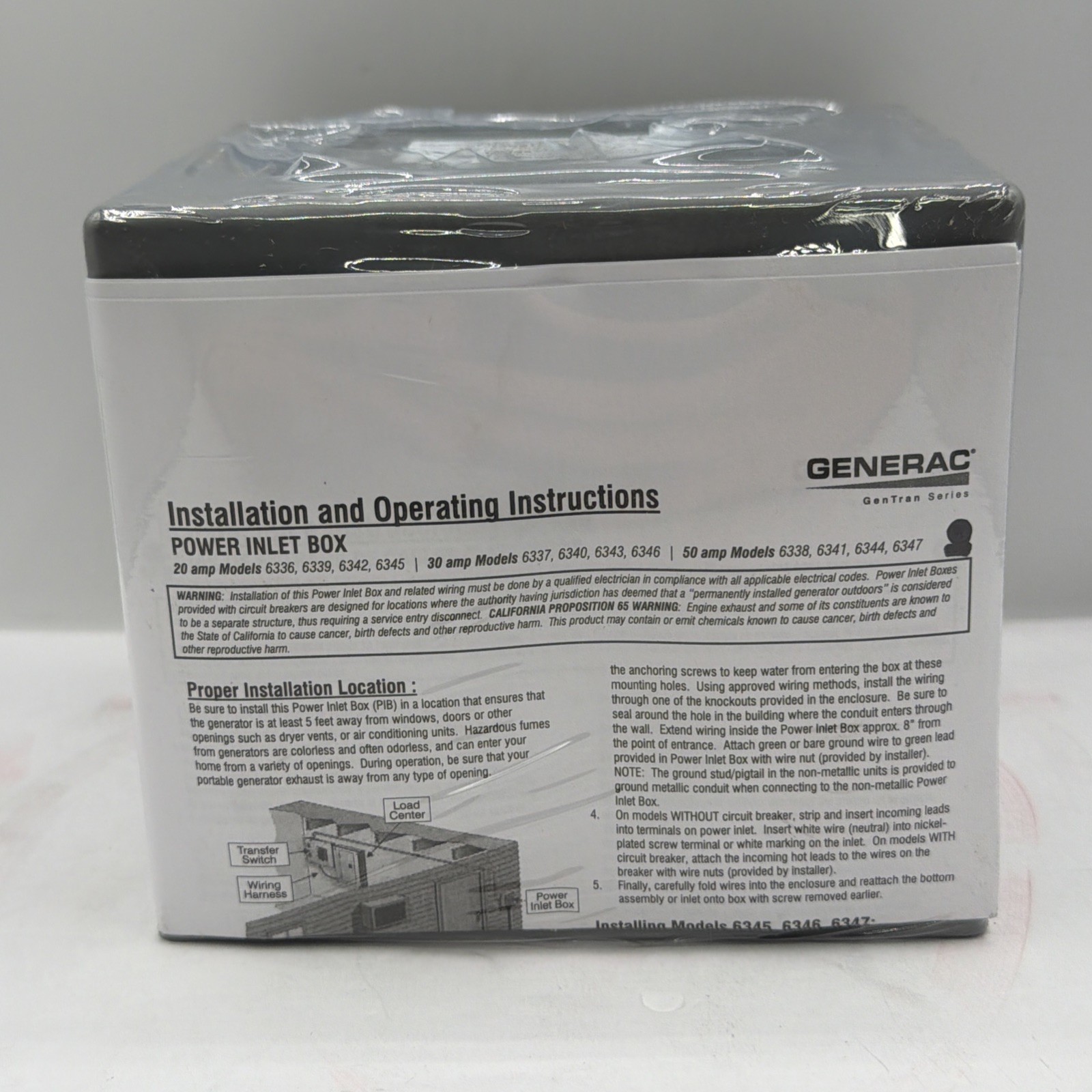 Generac 30A Outdoor Generator Power Inlet Box 6337 NEW Sealed!
