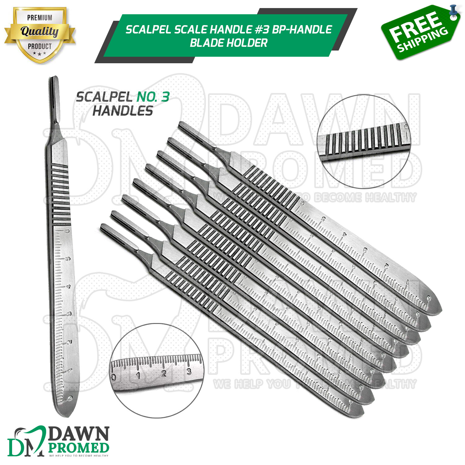 Scalpel Scale Handle #3 BP Handle Blade Holder Surgical Dental Veterinary Inst
