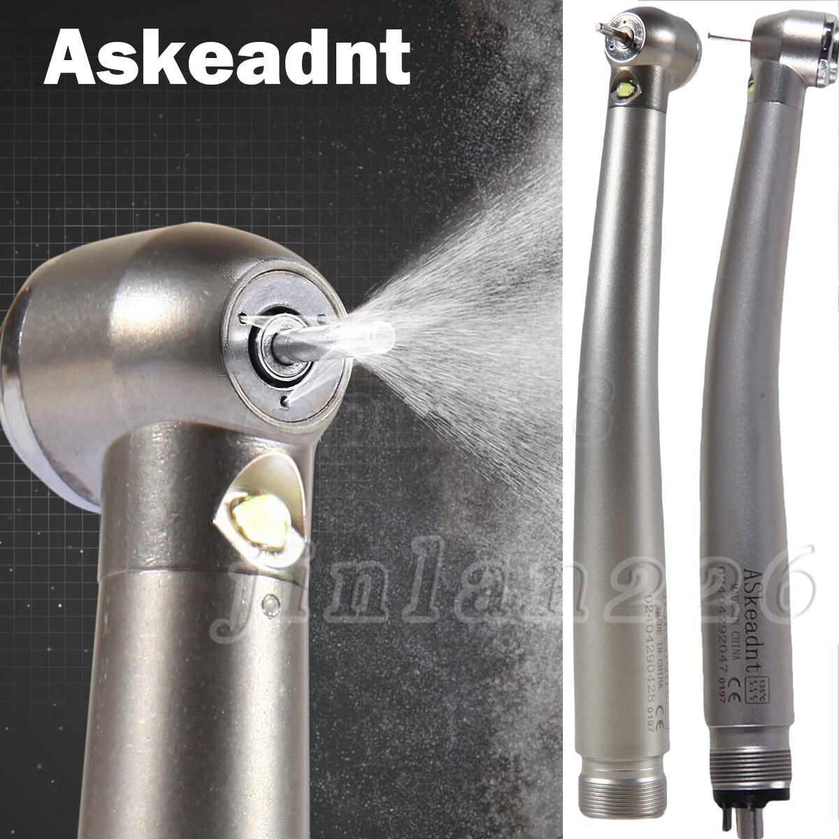 PANA MAX Pieza Mano Dental de Alta Velocidad Turbina Aire Pulsador 2/4H w/ LED