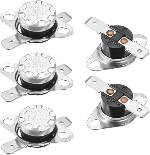 KSD301 Thermostat 150°C 302°F 10A Normally Closed N.C Adjus Number of Items: 5