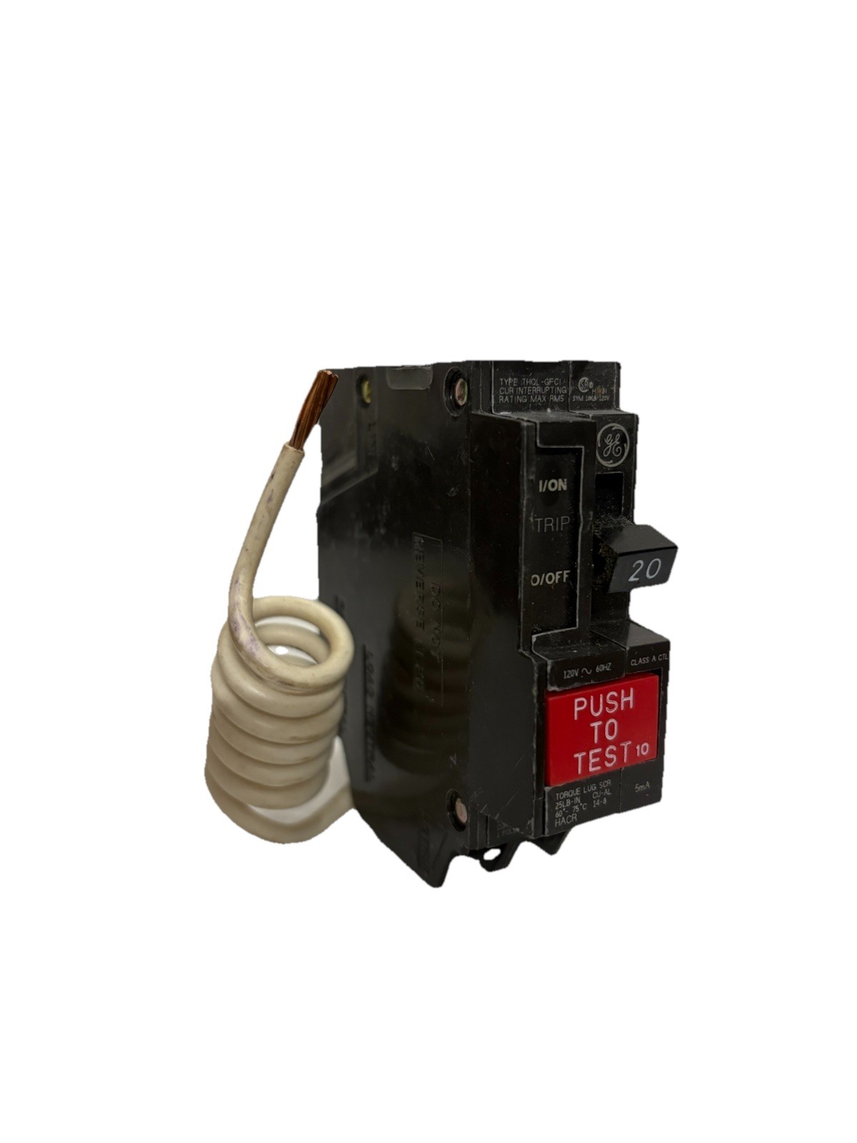 General Electric THQL1120GF Ground Fault Circuit Breaker 1-Pole 20-Amp