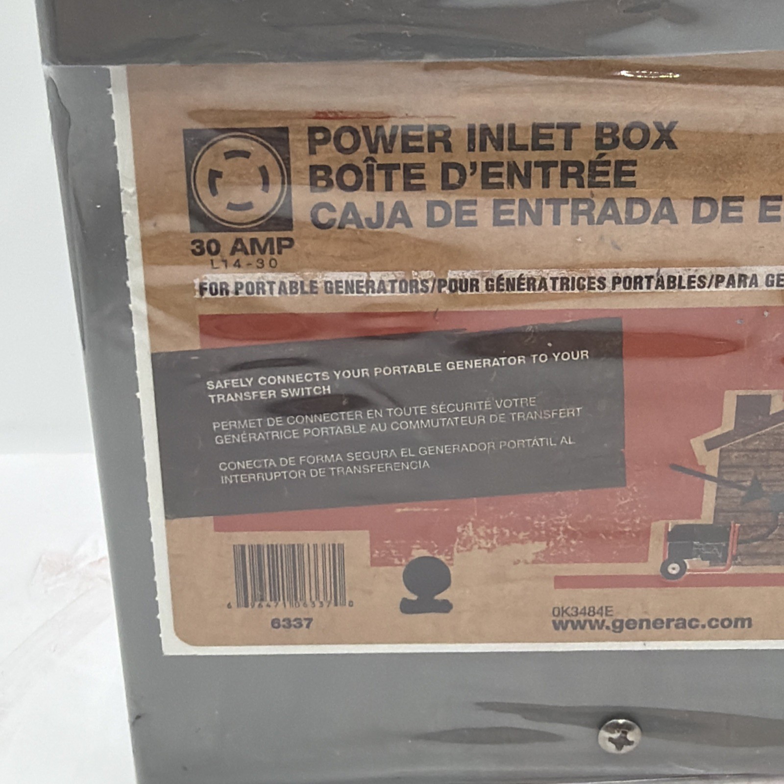 Generac 30A Outdoor Generator Power Inlet Box 6337 NEW Sealed!