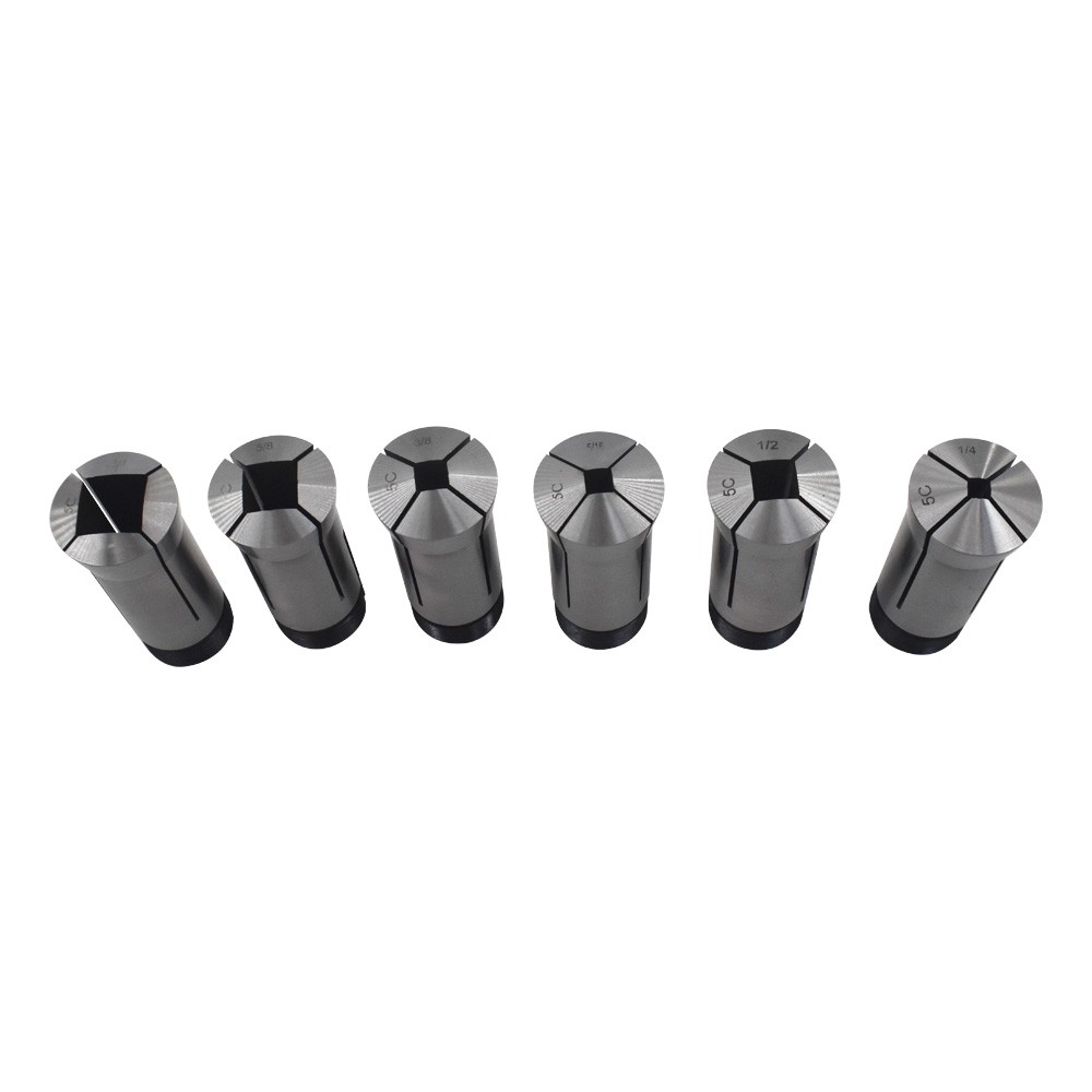 5C Square Collets 6 Pc Set 1/4, 5/16, 3/8, 1/2, 5/8, 3/4 inch High Precision