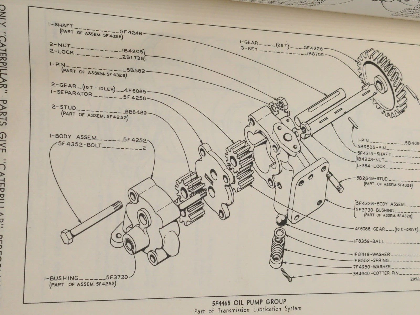CAT Caterpillar DW21 TRACTOR Parts Catalog Book Manual S/N: 8W1061 – 8W1720