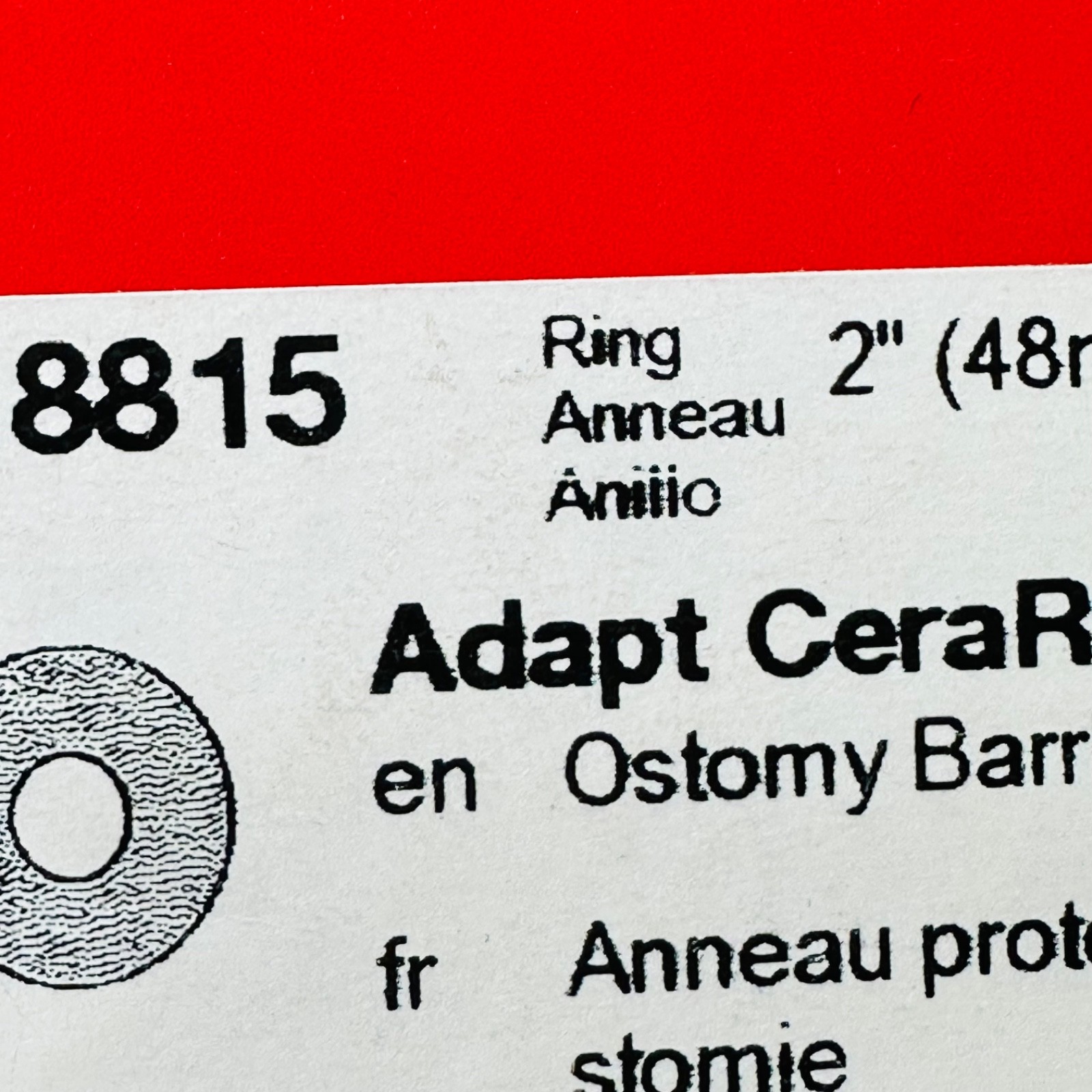 Hollister 8815 Adapt CeraRing Slim Barrier Rings 2″ Outer Diameter Box of 10