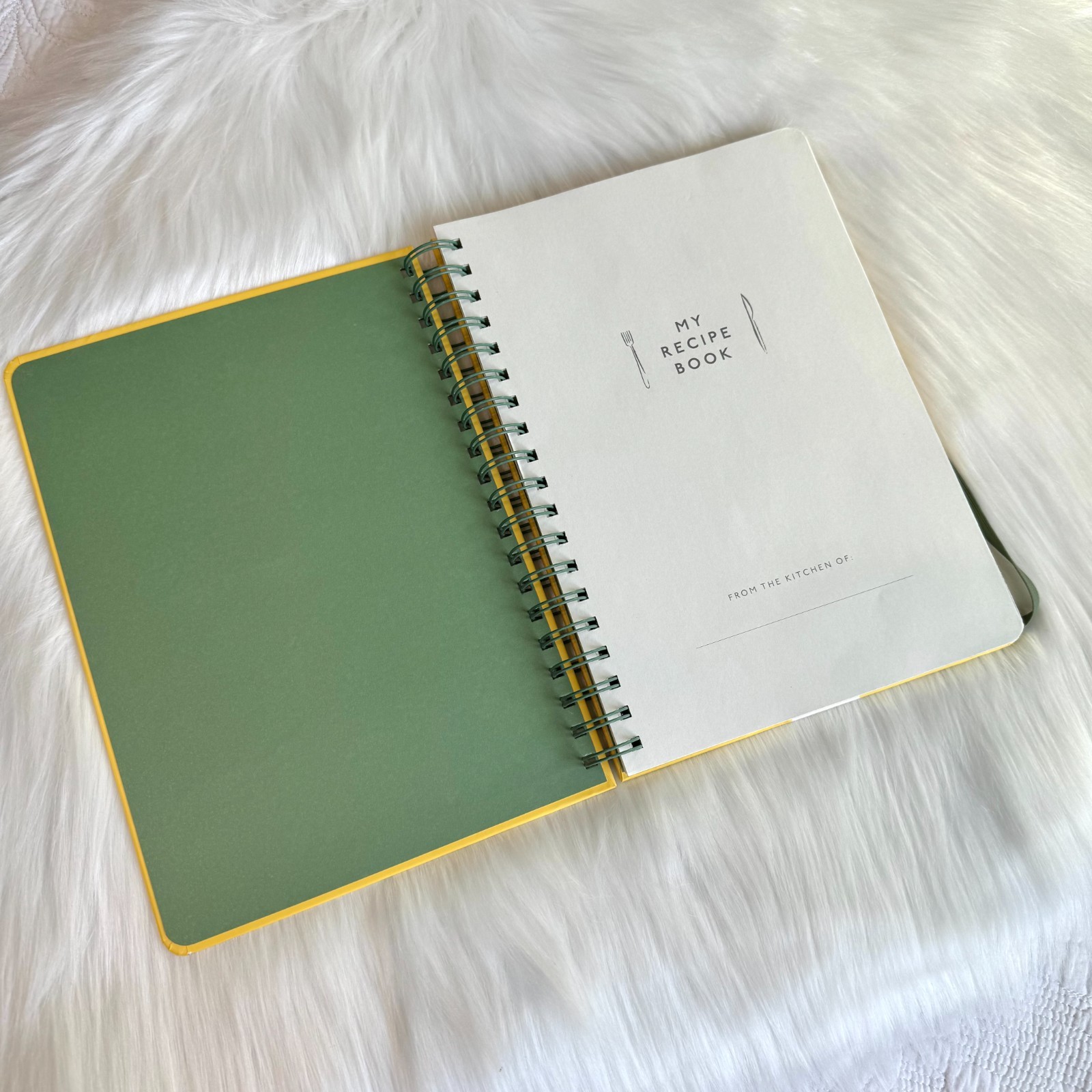 NEW Papier Yellow Recipe Journal Oranges Design Spiral Bound Notebook