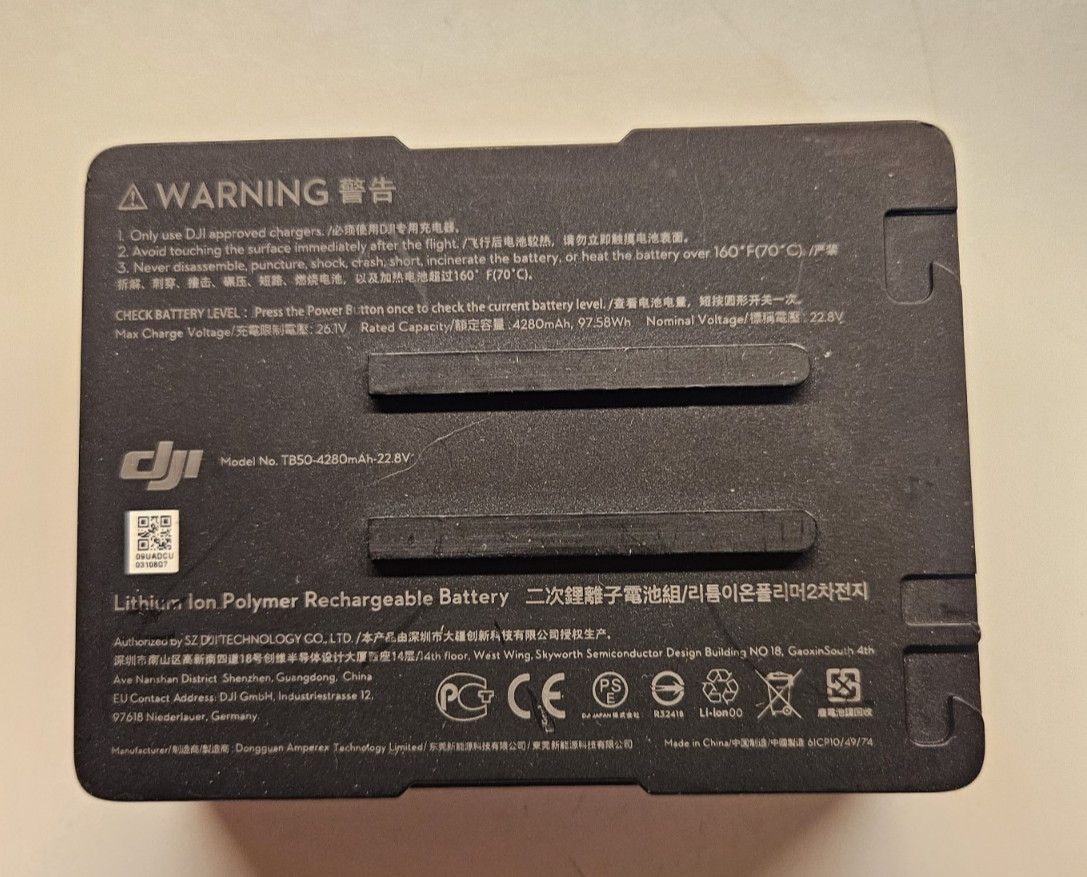 United Drone Technologies Li-Ion Polymer Battery TB50-4280mAh 22.8V (See Descri