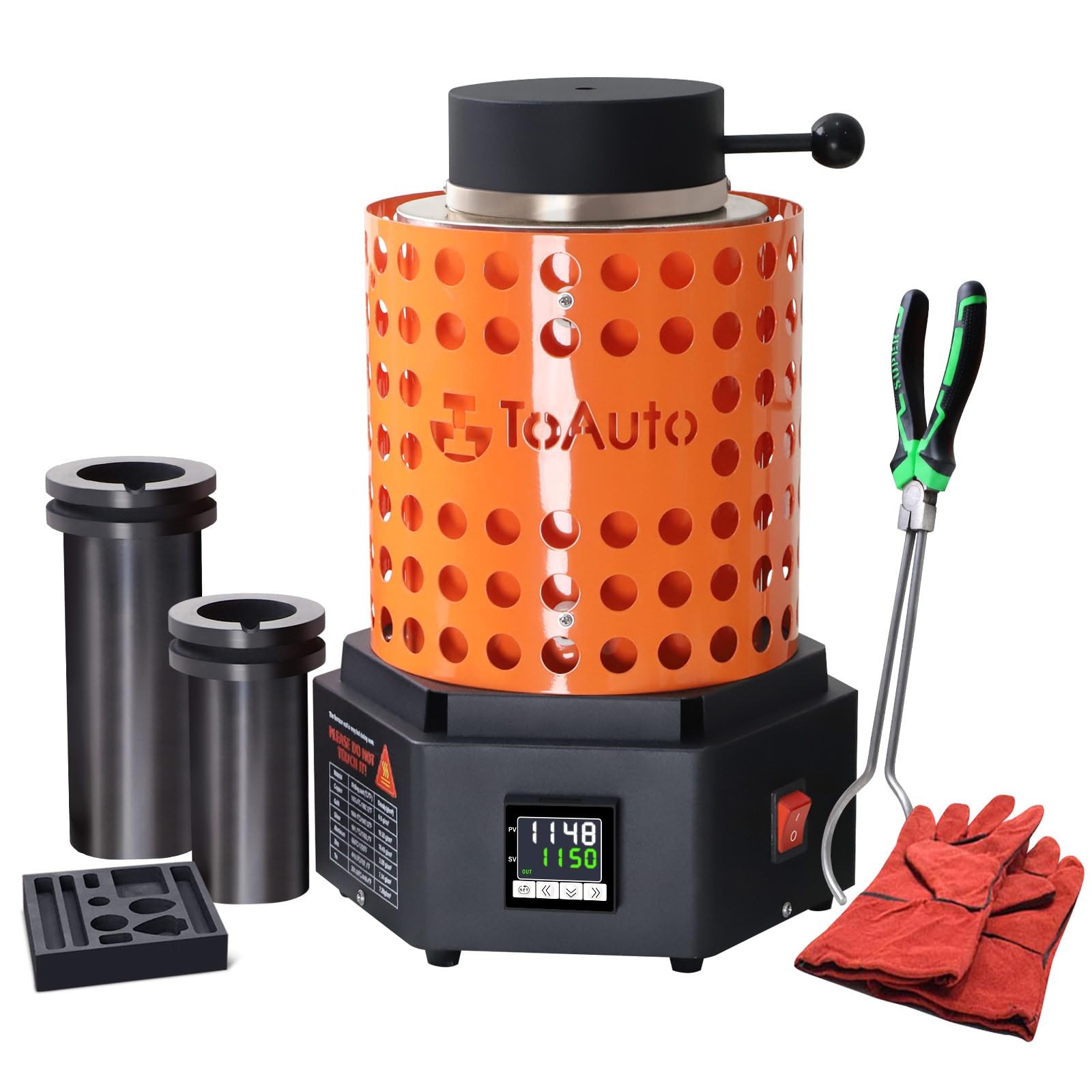 TOAUTO TRF3000 Resistance Gold Melting Furnace 1+3KG 1800W 2102°F