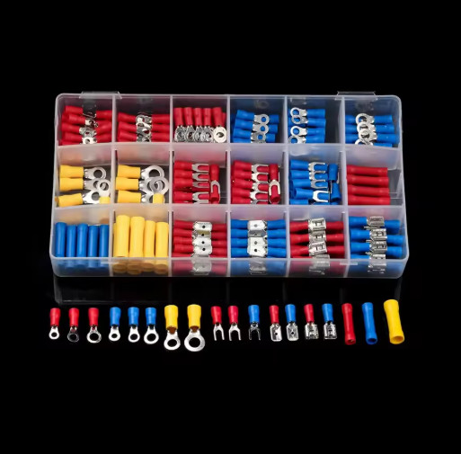 300PCS Wire Connector Kit Male Female Insulated Terminals Cold Crimp