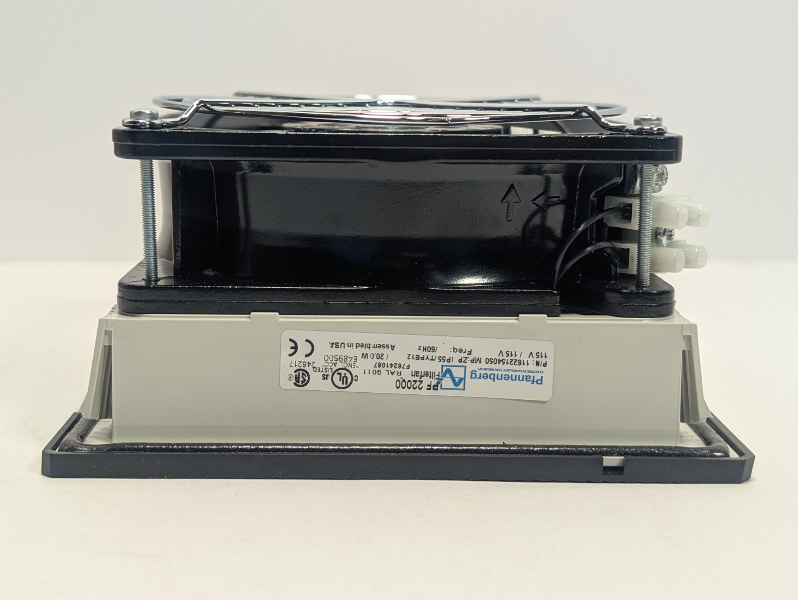 Lot of 2X Pfannenberg PF22000 115V Filter Fan Black IP55 PF2200T12BK 11622154050