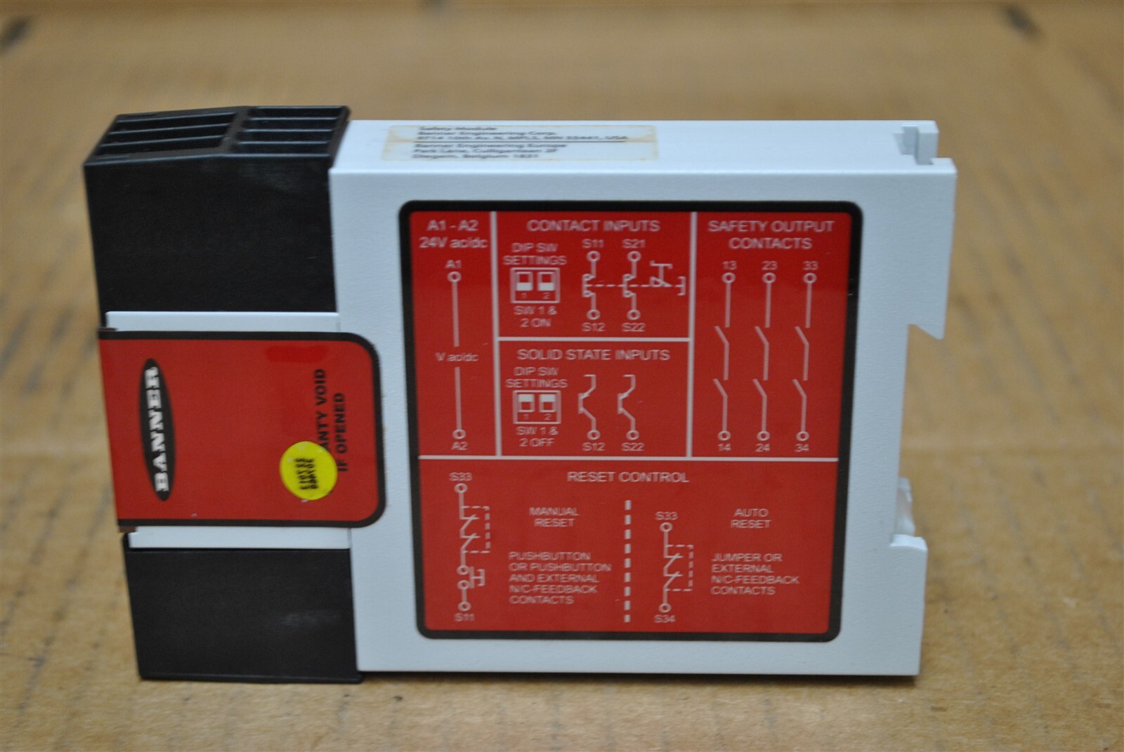 Banner Universal Input Safety Relay Part No. UM-FA-9A