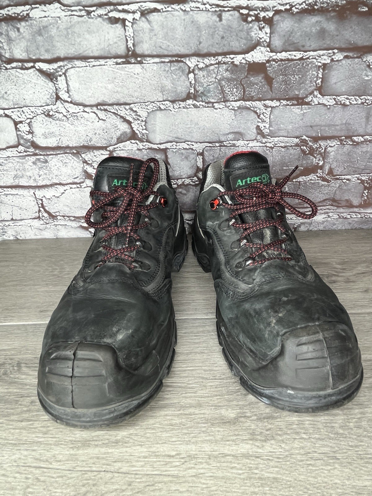 Artec Vibram Black Nubuck Industrial Steel Toe Work Shoes Men’s Sz 10.5M US/44EU