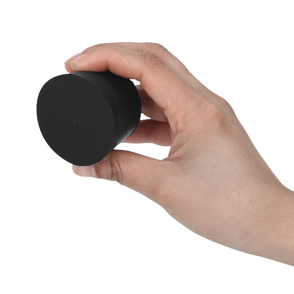 3 PCS Large Solid Rubber Stoppers Size #10 50x41mm 1.96×1.61×1.25 Inch Black