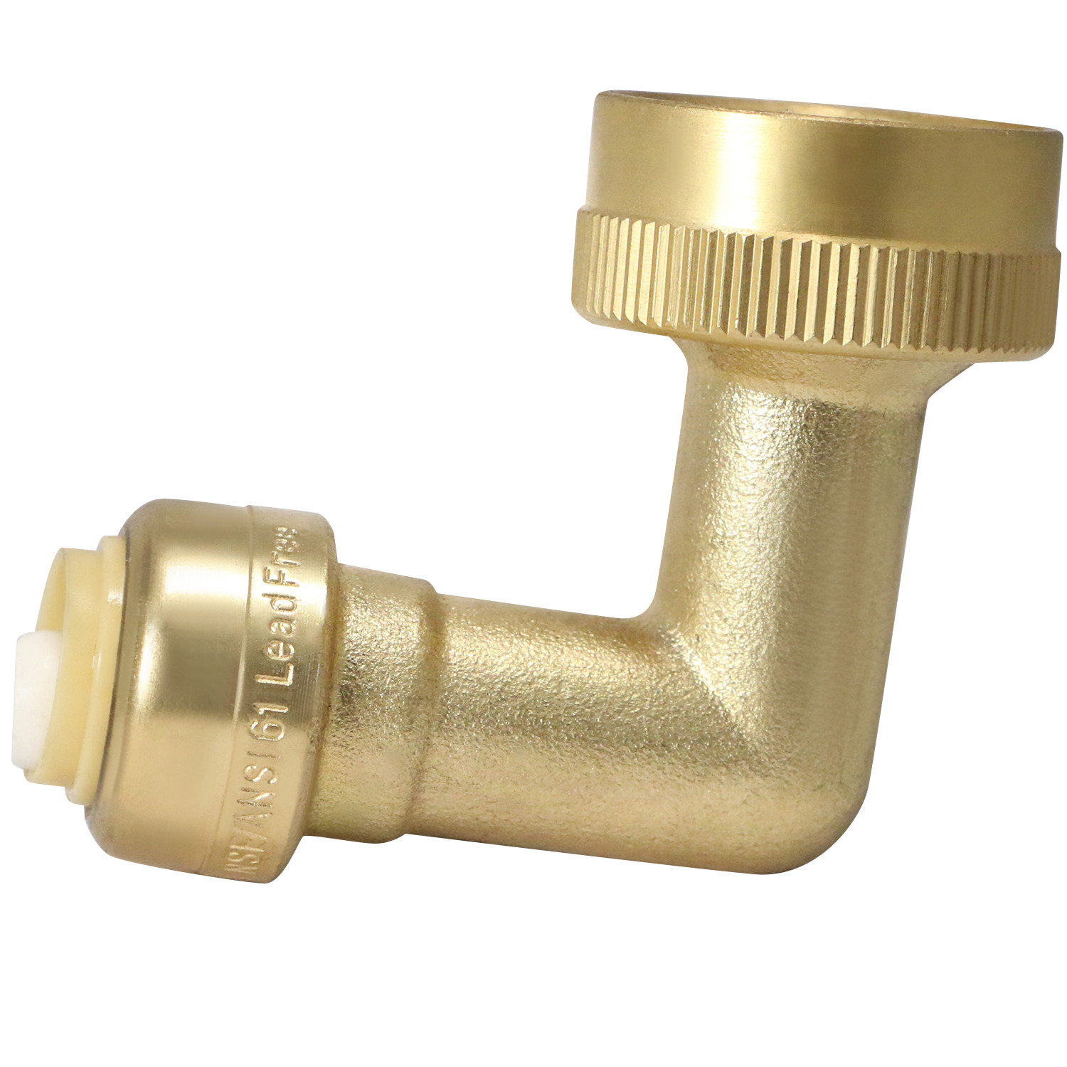 100 PIECES 3/8″ PUSH FIT X 3/4″ GHT DISHWASHER ELBOW, LEAD FREE BRASS