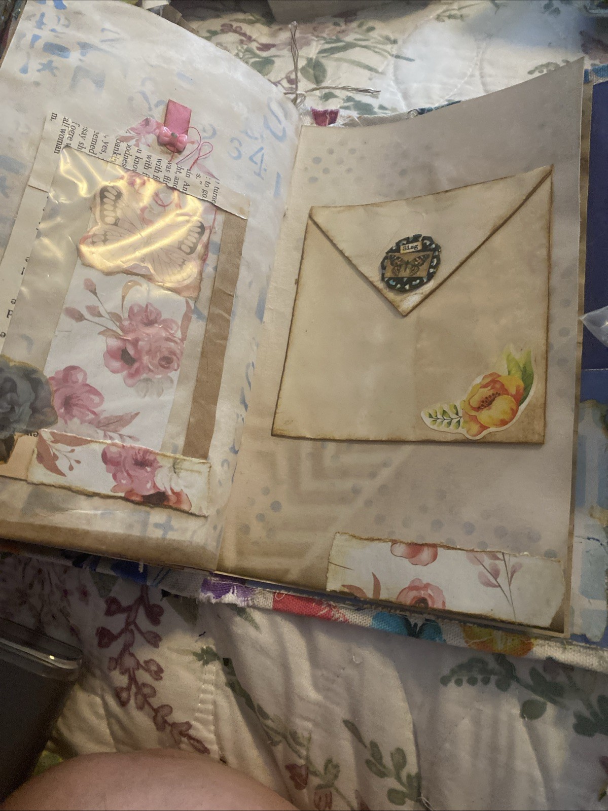 Junk Journal Handmade with pockets, belly bands, tucks journal cards, tags