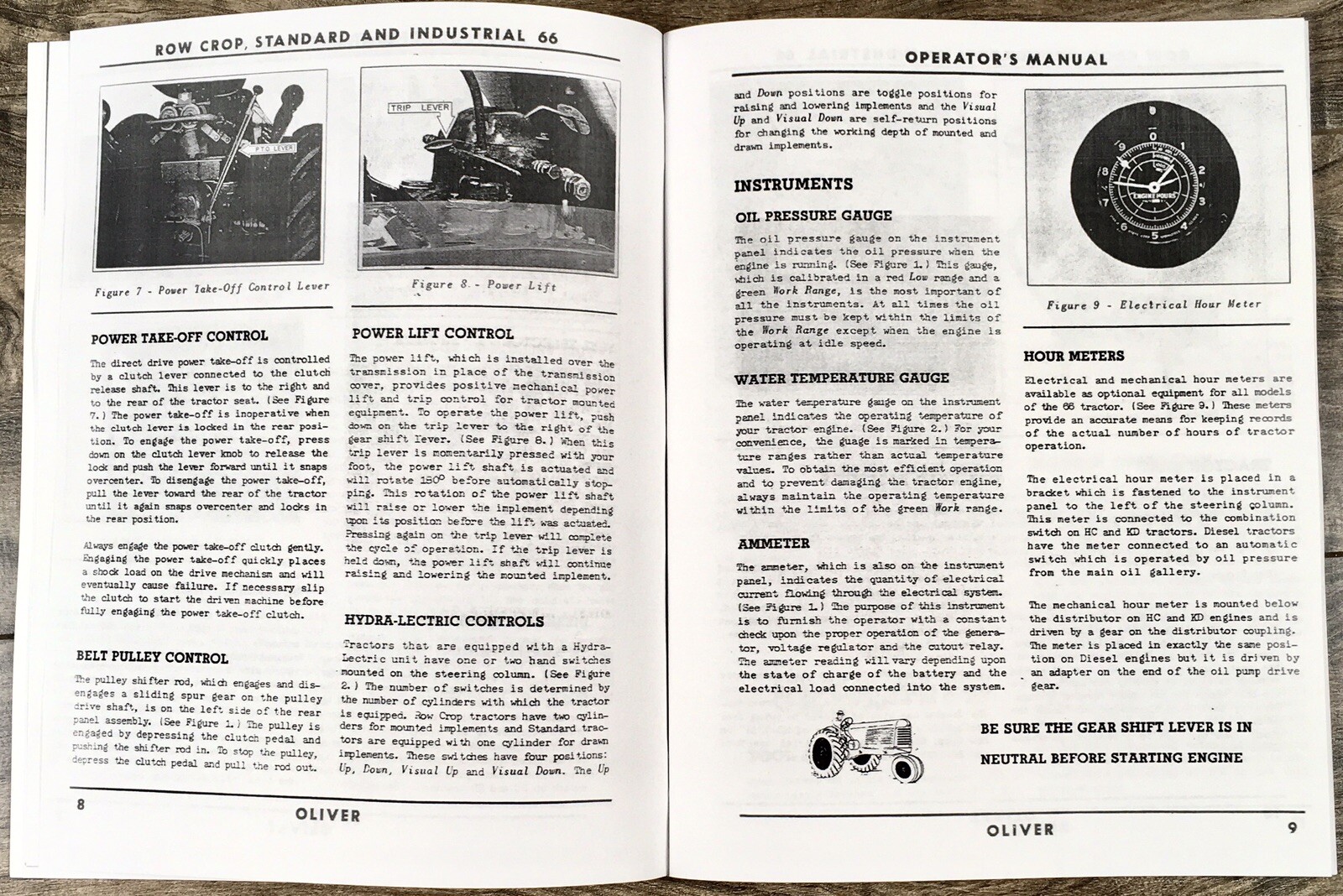 Oliver 66 Tractor Operators Manual Owners Book Maintenance Adjustments Lube