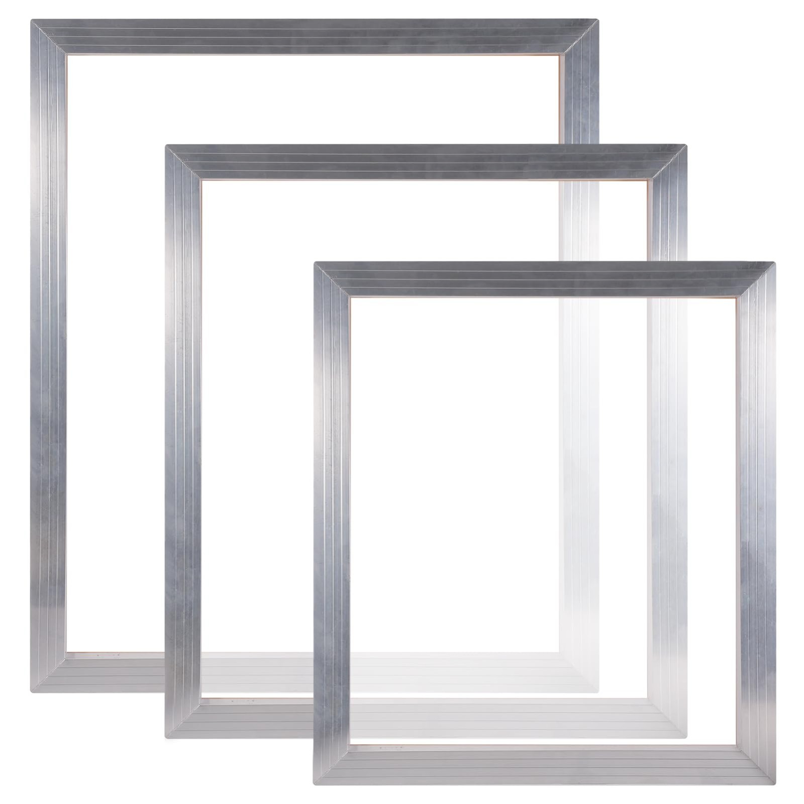 3-Piece Aluminum Screen Printing Frames Set, 110 Mesh, 10×14, 8×12, 6×10 Inches