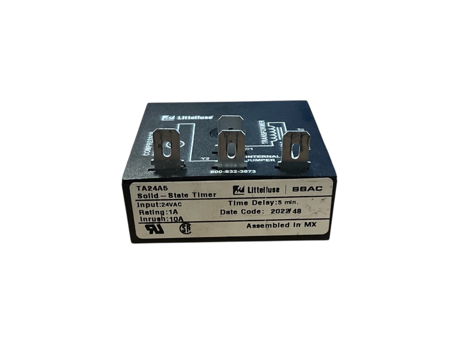 Littelfuse SSAC TA24A5 Solid State Timer Relay 24VAC 5 Min Delay HVAC Compressor