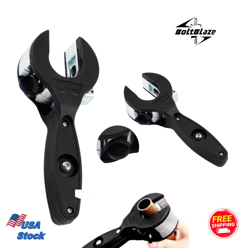 Ratcheting Tubing Cutter, 2-in-1 Compact Tool for Copper & PVC Pipes