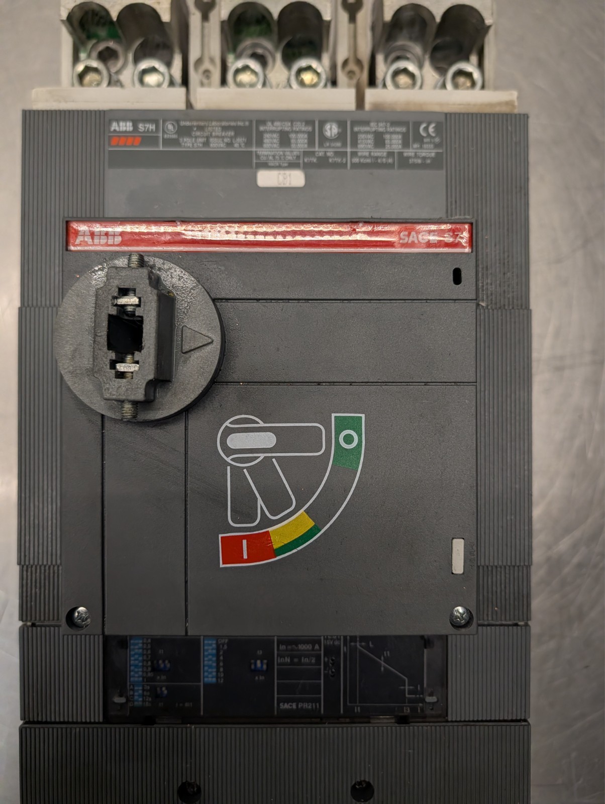 ABB S7H 1000A Circuit Breaker 3P 600V SACE PR211 3A 400v aux S7
