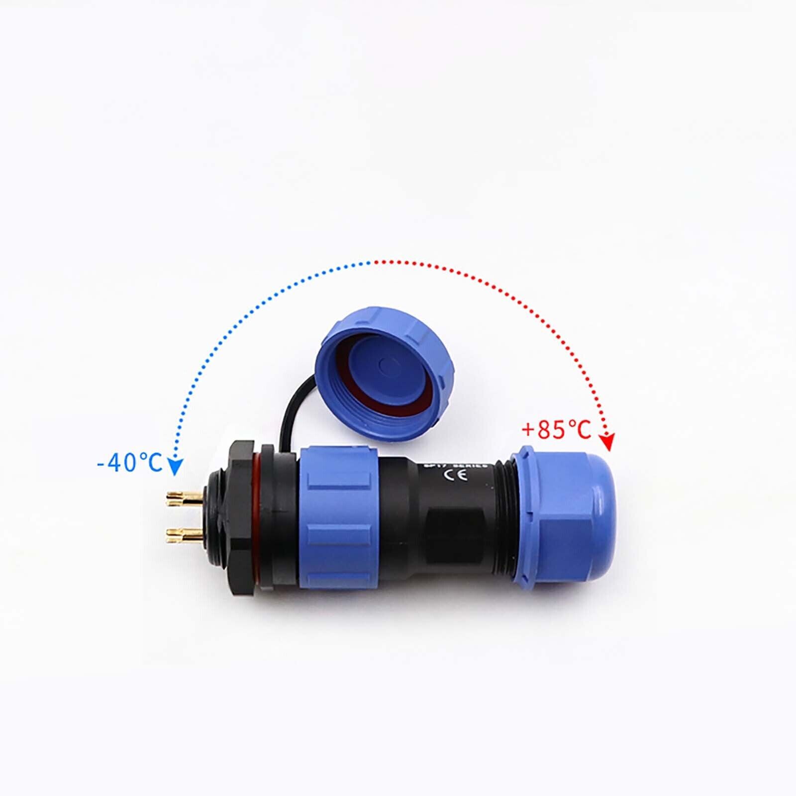 IP68 Waterproof Inline Cable Coupler Plug Socket Connector SP17 2 – 10 Pin