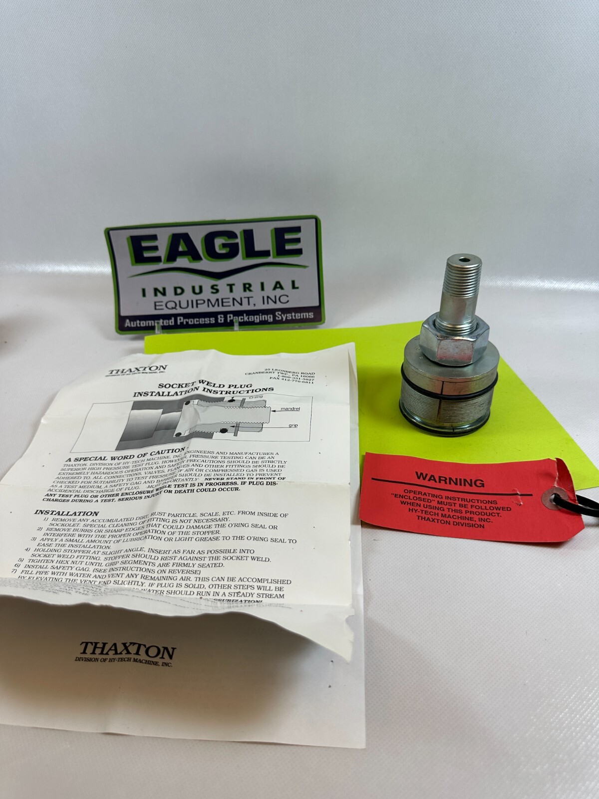 Thaxton Hy-Tech Machine 2″ Pipe Socket Weld Plug #2SWC NEW ship from USA