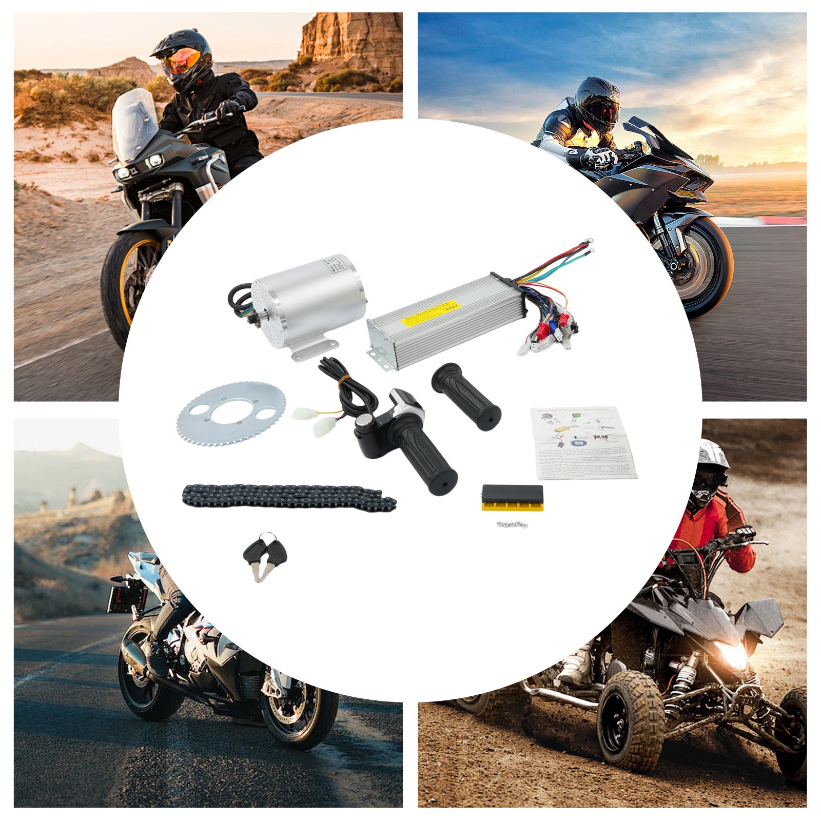 Electric Brush-less DC Motor Kits Electrical Bike Conversion Sets for Scooters