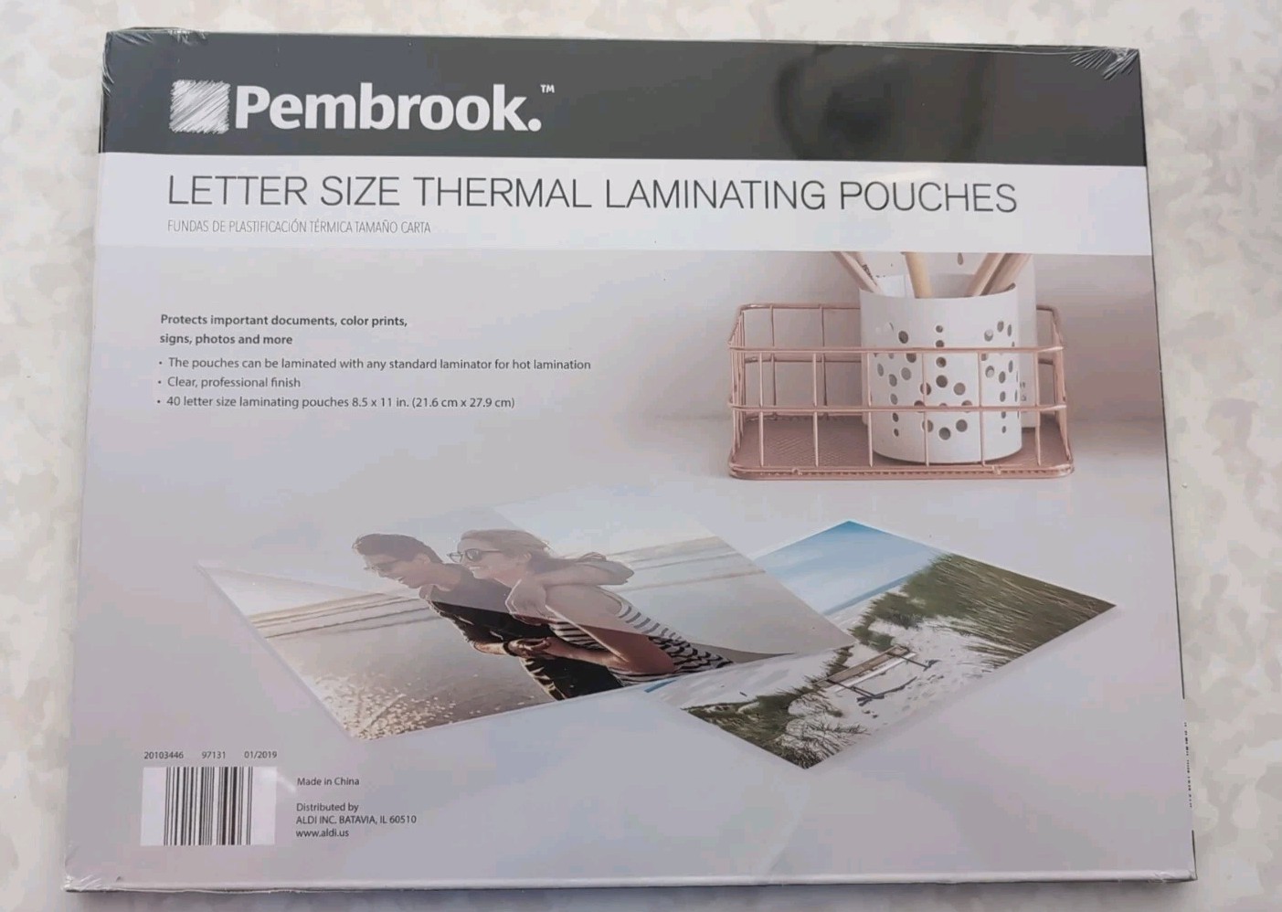 Letter Size Thermal Laminating Pouches new sealed 40 ct