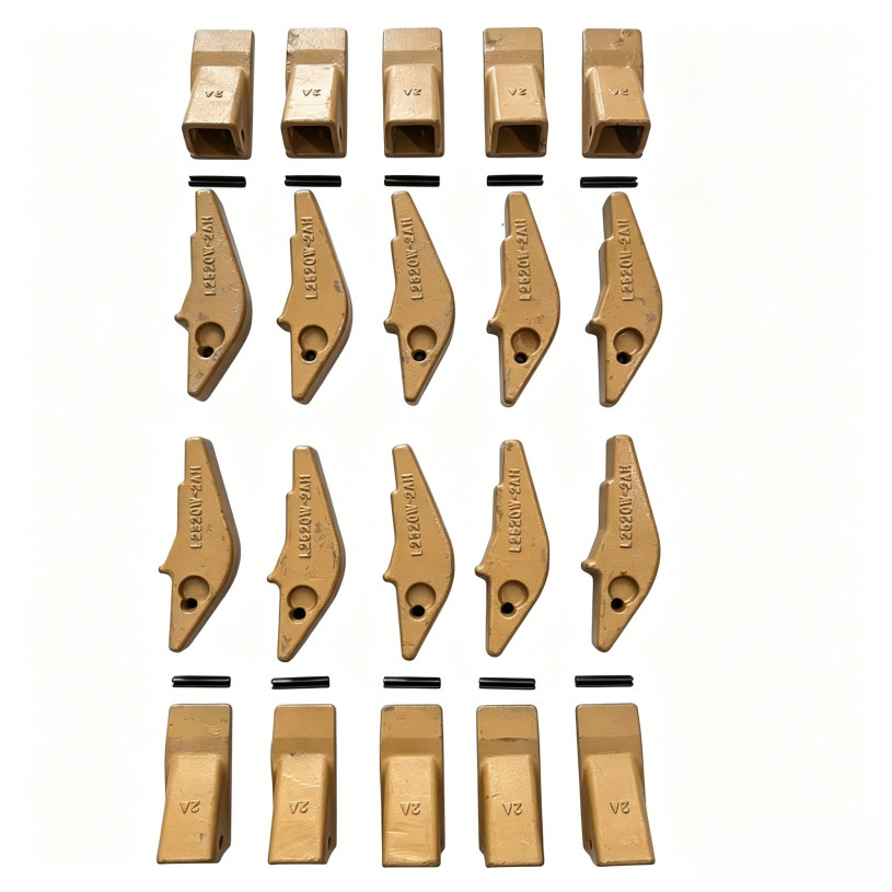 Weld-on Flush Mount L2520N-2AH Bucket Shanks 2A Bucket Teeth with Pins -10 Set