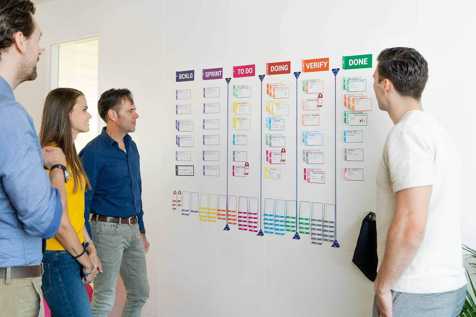 PATboard Scrum Board And Kanban Board Magnetic – Set 7 Column Cards (BCKLG