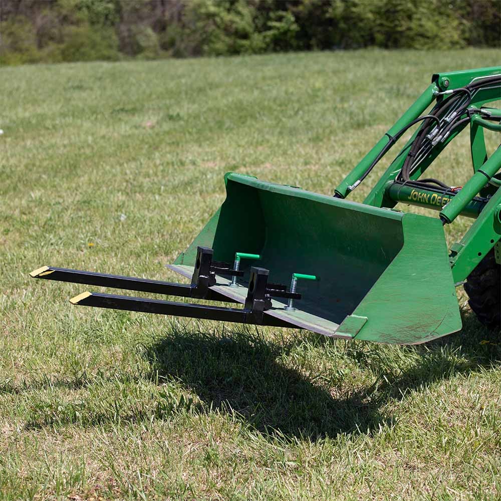 Titan Attachments Light-Duty 43″ Clamp-On Pallet Forks, 30″ x 3″ Fork Length