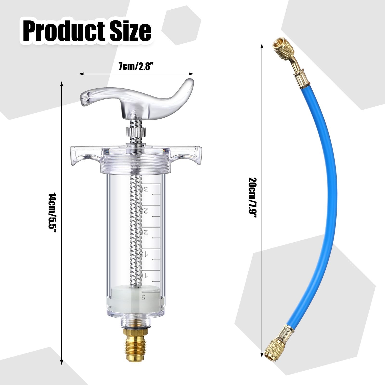AC Leak Detector Kit UV Dye Injector For R134a R1234yf R410a HVAC Tool