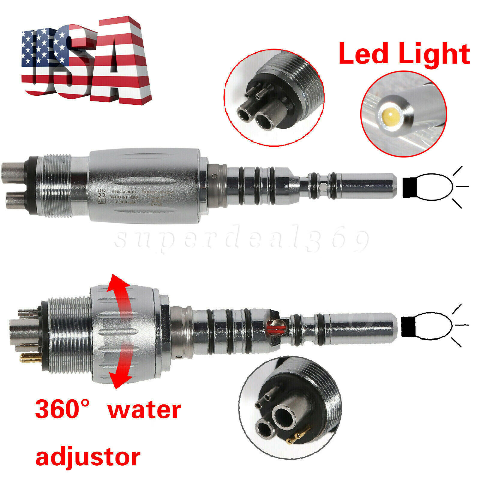 Dental Kavo Multiflex Lux 4/6Hole LED Quick Couper for Fiber Optic Handpiece Dr