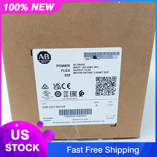 Allen-Bradley PowerFlex 25B-D013N104 SER A AC Drive, 480 VAC, , No Filter