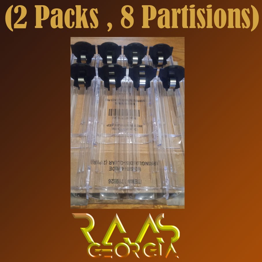 2 Pcs Moist 4 Wide Springloads-Clear Retail Rack Fixture, Model 719526