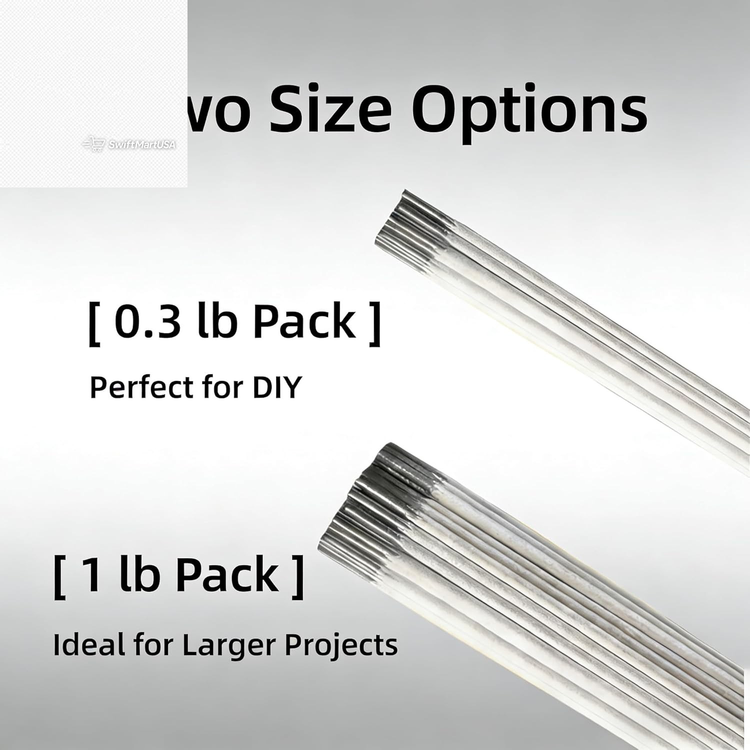 E4043 Aluminum Welding Rods 1/8″ x 14″ Stick Electrodes Repair DIY 0.33 lb Pack
