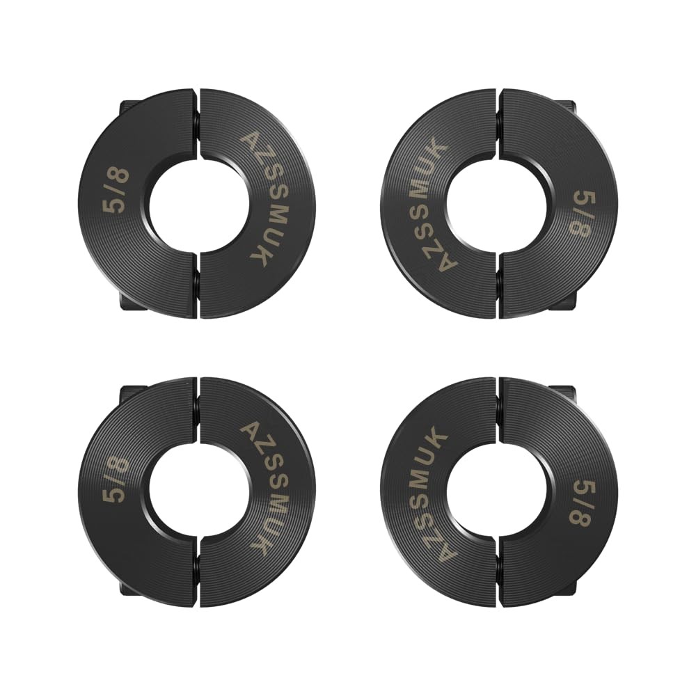 Shaft Collars 4 Pack 5/8 Bore Clamp On Steel Collars