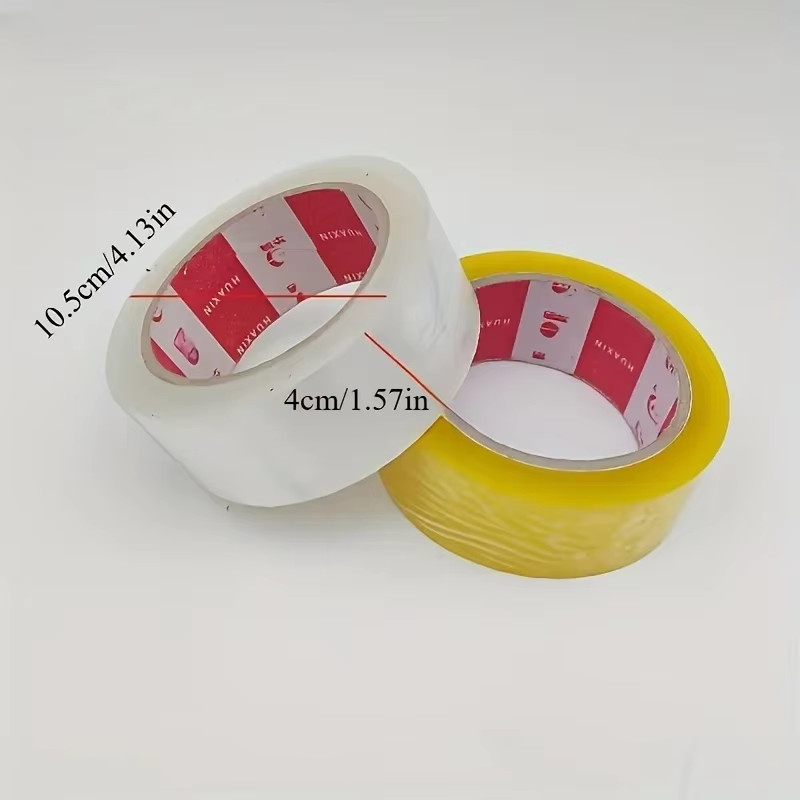 6 Rolls Packing Tape Shipping Packaging Box Sealing Tape w/Refillable Dispenser
