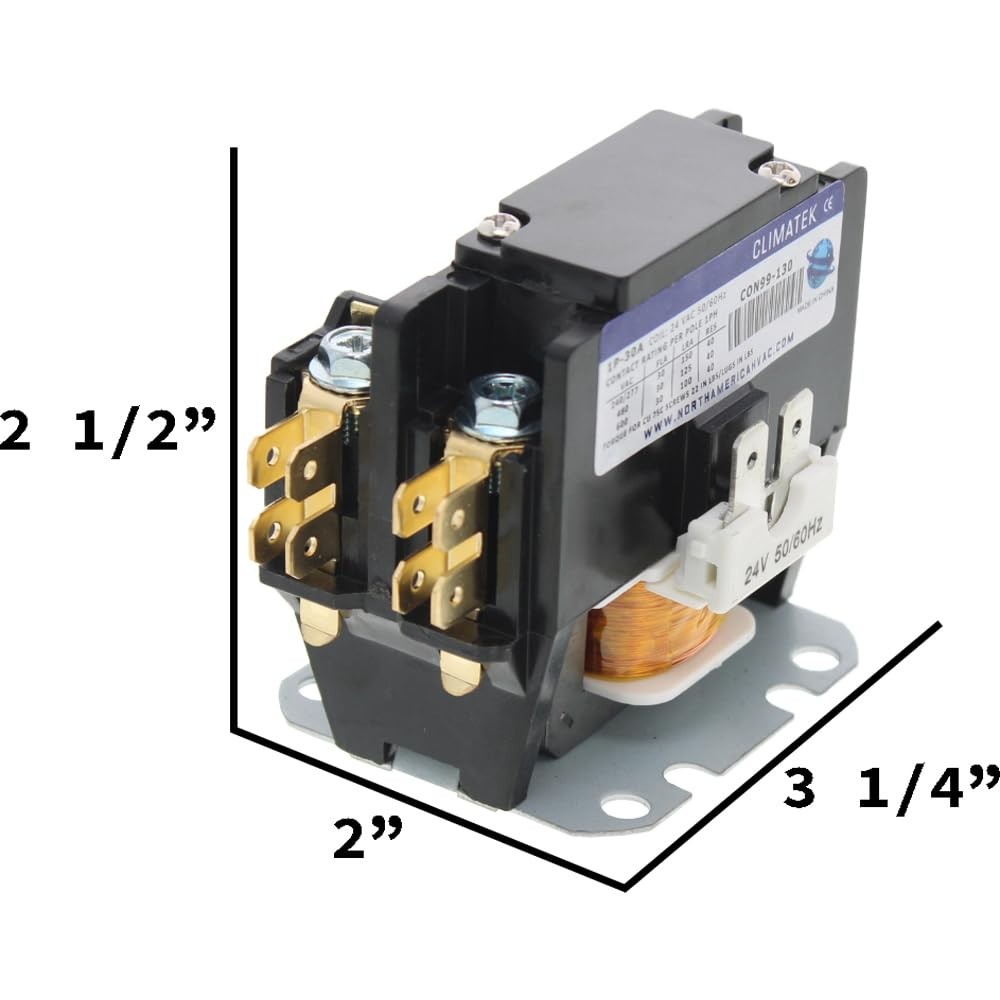 CARRIER HN51KC024 (Alternate for 3100-15Q228), 1 Pole, 24 VAC Coil, 30 AMPS, …