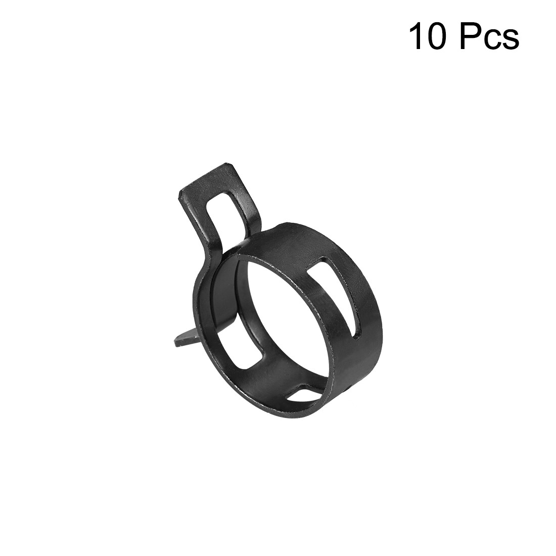 Steel Band Clamp 26mm Hose Tube Spring Clips Clamp Black Manganese Steel 10Pcs