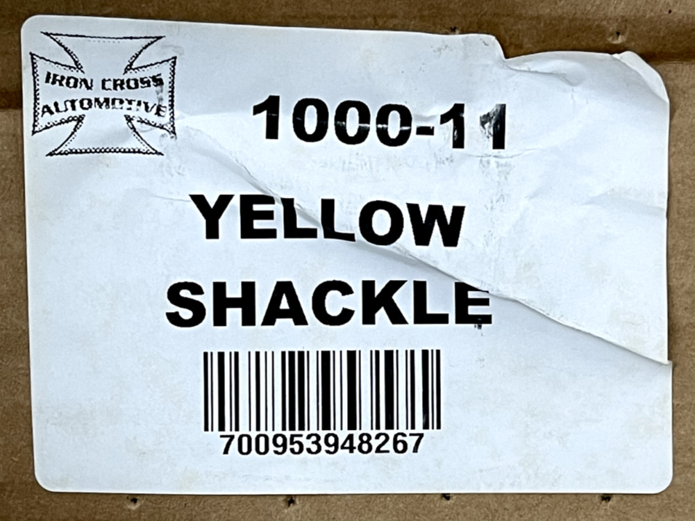 IRON CROSS 3/4″ D-RING SHACKLE 1000-11 YELLOW FINISH