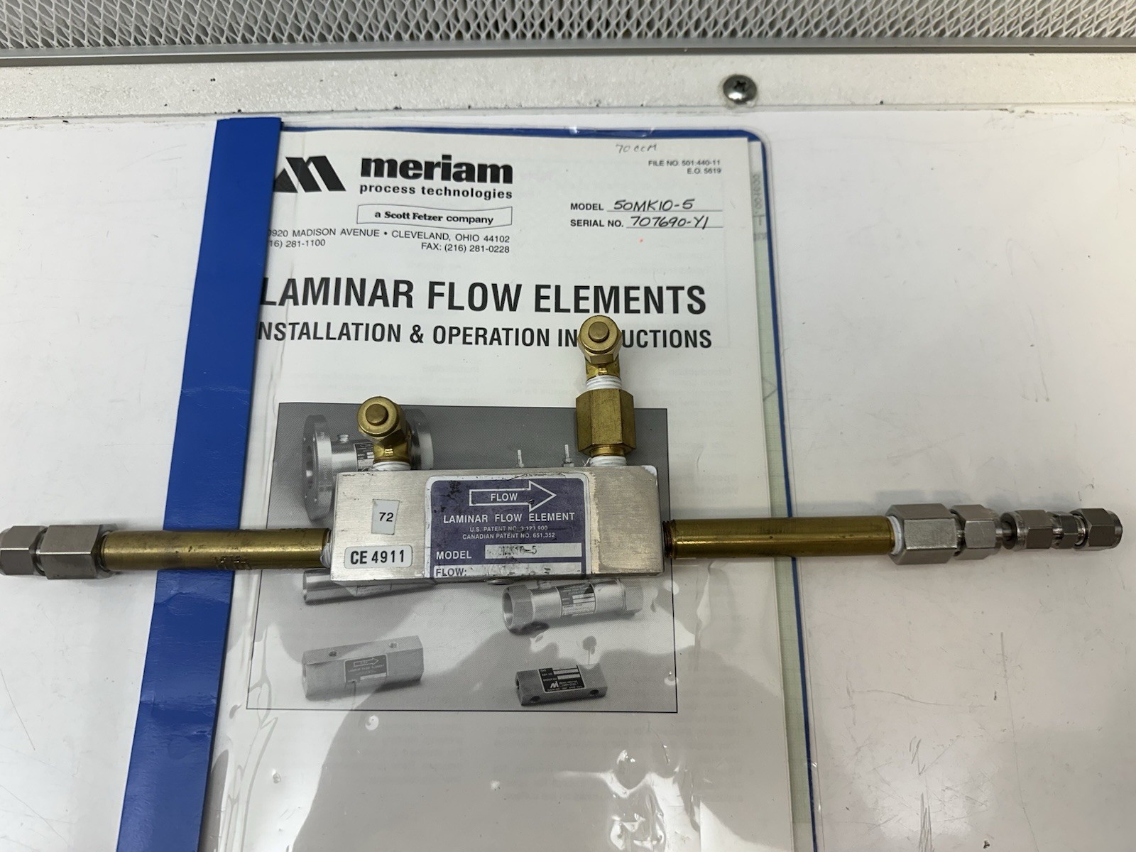 Meriam 50MK10-5 Laminar flow Element LFE
